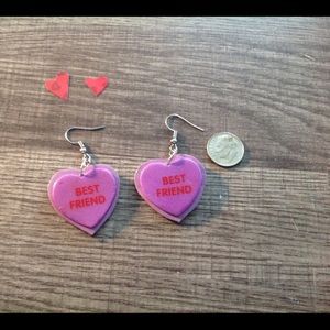 Valentine sweetheart earrings best friend